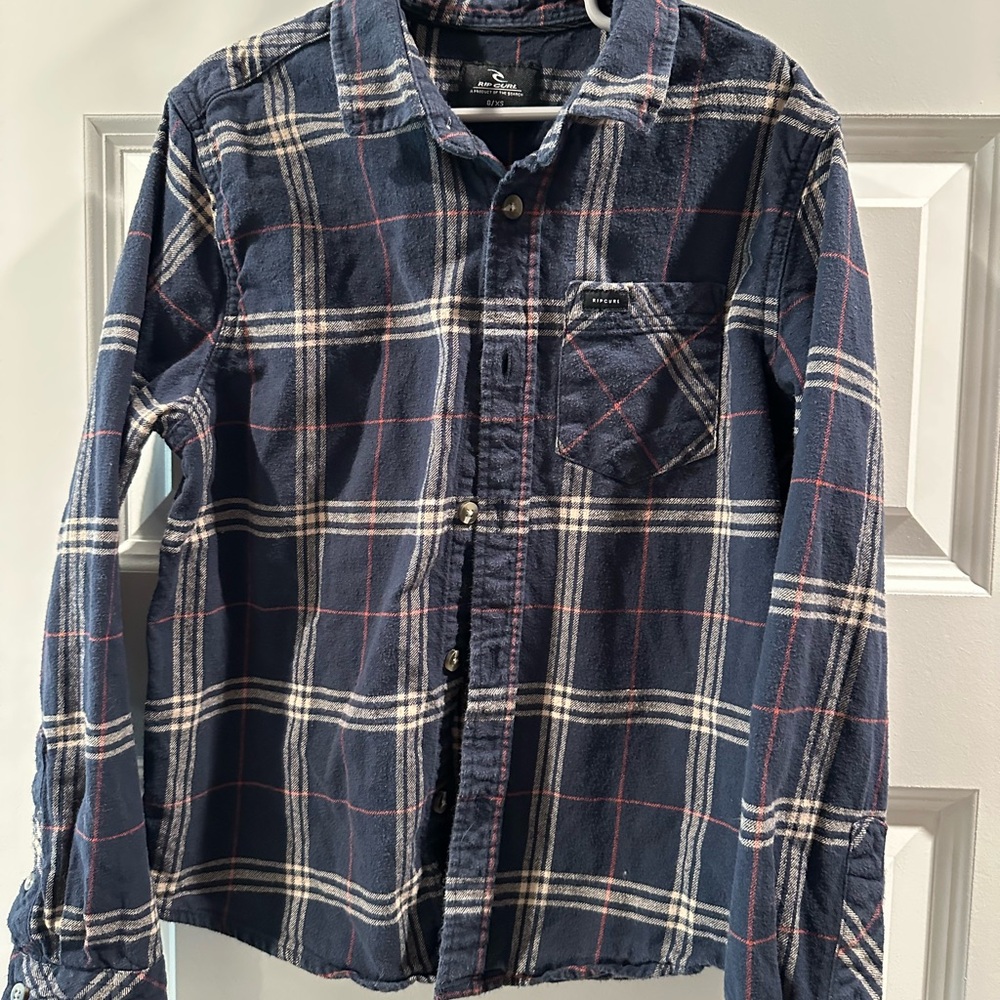 Boys’ Blue Plaid Shirt